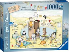 Ravensburger Linda Jane Smith Vintage Nr. 2 Crazy Cats ... at the Caravan 1000 dalių dėlionė