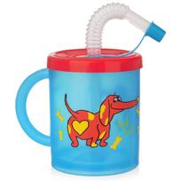 Vaikiškas puodelis su šiaudeliu šuniui 260 ml