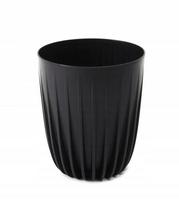 Plastikinis vazonas su įdėklu "Mira Eco" 19 cm juodas, 19 cm