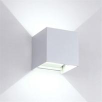 LED sieninis šviestuvas kvadratinis 2x5w 4000k ip54 baltas