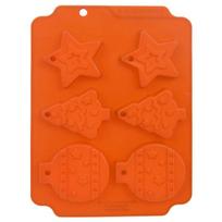 Orion kepimo forma, 23x17 cm, Sausainių forma silikoninė oranžinė šventinė SILLINIE