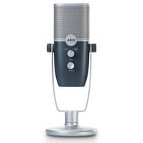 Mikrofonas - AKG Ara USB Kondensatorinis 20-20kHz 120dB 96kHz 24-bit Mėlyna-Sidabrinė