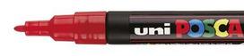 Žymeklis UNI Posca PC-3M, apvalus, 0.9 - 1.3 mm, raudonas