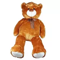 Mascot Plush Teddy Bear with a bow 100 cm brown