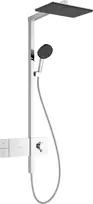 Hansgrohe Raindance Alive Q – dušo rinkinys su termostatu, 21x34 cm, 3 srovių tipai, chromas 24580000