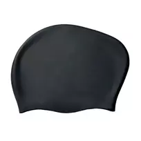 Silikoninė plaukimo kepuraitė ilgaplaukiams THOMS SCLH104-01, Black (20,5 cm)