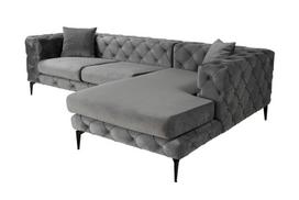 Minkštas kampas Atelier del Sofa Como Eco Right, pilkas/juodas