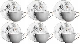 Porceliano puodelių rinkinys Prince 6+6, 270 ml