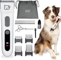 "Beurer Love Your Pet" pūkuotų šunų kirpimo mašinėlės šunims ir katėms, tylus kirpimas, šunų skustuvas tankiam ir susivėlusiam kailiui, gyvūnų plaukų kirpimo mašinėlė su akumuliatoriumi, 9 dalių kirpimo rinkinys