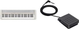 "Casio CT-S1WE CASIOTONE" fortepijono klaviatūra su 61 greičio klavišu, baltos spalvos ir SP-3 palaikymo pedalu