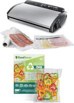 "FoodSaver V2860" sauso ir šlapio maisto vakuumavimo aparatas, 100 W, sidabrinės/juodos spalvos + plastikiniai, perdirbami maišeliai