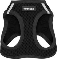 "Voyager Step-In Air" diržai šunims "Best Pet Supplies" - tinkliniai diržai mažiems ir vidutiniams šunims, juodos spalvos, S dydis - krūtinė 37-40 cm