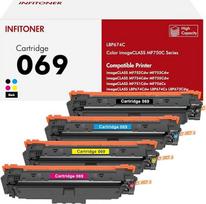 069 069H Tonerių rinkinys, suderinamas su Canon i-sensys MF752cdw imageCLASS MF754Cdw MF751Cdw MF753Cdw MF756Cx i-SENSYS LBP673Cdw LBP674Cdw LBP674Cdw LBP674Cx CRG-069 CRG-069 H H H H (juodai žydras, žydras, geltonas, 4 vnt.)