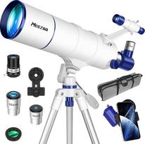 Astronomijos teleskopas suaugusiesiems, 90 mm atidarymo 550 mm astronominis refraktoriaus teleskopas vaikams ir pradedantiesiems, nešiojamas kelioninis teleskopas su trikoju, mėnulio filtru ir krepšiu