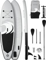 Pripučiama irklenčių lenta Stand Up Paddle Board SUP su aukščiausios kokybės irklenčių priedais ir neslystančiu deniu ISUP kuprinė irklenčių pavadėlis siurblys žvejybai Joga suaugusiems ir jaunimui bei vaikui Balta