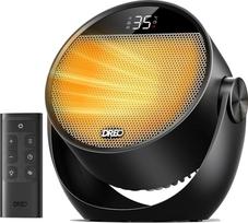 "Dreo" ventiliatorinis šildytuvas, energiją taupantis, nedidelis, tylus 1500 W nešiojamasis ventiliatorinis šildytuvas su nuotolinio valdymo pulteliu, termostatu, 60° posvyriu, 8 saugos funkcijomis, PTC keramika, 12 valandų laikmatis, 3 režimai, 3 greičia