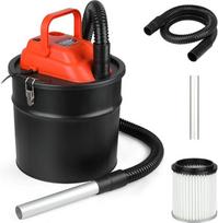 "Hoteche" 18 l pelenų dulkių siurblys 800 W - židinių dulkių siurblys su HEPA filtru, 16 KPA siurbimo galia, 1,3 m žarna ir aliumininiu vamzdžiu, skirtas židiniams ir granulinėms krosnelėms
