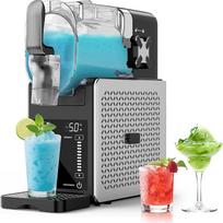 "Slush" aparatas - 2,5 l talpos "Slushie" aparatas, kuriam nereikia ledo, su LED ekranu, 6 iš anksto nustatytomis programomis margaritai, "Frappés", pieno kokteiliams ir "Soft Serve", valdomas vienu mygtuku (Sliver)
