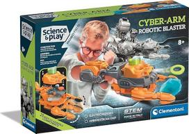 Clementoni 75086 Science & Play Cyber Blaster Arm Robot Glove Shooting Soft Discs Science Toy Experiment Kit Age 8 English Version Made in Italy