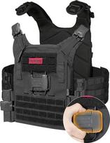 XR plokštelės laikiklis "One-Click Quick Release" taktinė Airsoft liemenė, juoda