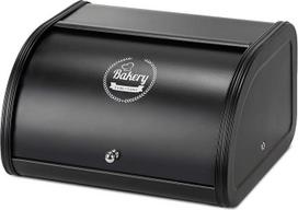 "Hossejoy" metalinė duonos dėžė "Bread Bin Worktop" duonos laikymo duonos dėžės su ritininiu dangčiu duonos dėžės laikiklis duonos dėžės laikiklis jūsų virtuvės stalviršiui (juodas)