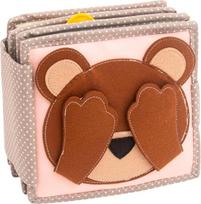 "Jolly Designs Mini Quiet Book Peek-a-Boo" - Montessori žaislas nuo 6 mėnesių - motorinių įgūdžių ir sensorinio suvokimo skatinimas - medžiaginė knyga kūdikiams - rankų darbo veltinio knyga - puikiai tinka kelionėms ir kelionėms
