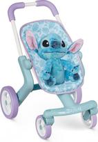 "Smoby Stitch" - vaikiškas vežimėlis + pliušas - ergonomiška rankena - priekiniai pasukami ir į kelias puses nukreipiami ratai - 18 mėn. +