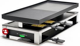 "Solis 3-in-1 Combi Grill" - elektrinis stalinis grilis su Raclette, grilio ir krepo funkcija, skirtas iki 10 žmonių, 53 x 24 cm nesvylanti grilio plokštė, termostatas, keptuvė ir grandiklis, be PFAS