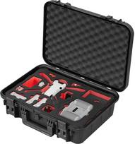 "TomCase" dronų dėklas "Ready to Fly", skirtas DJI Mini 4 Pro Fly More Combo, standartiniam arba DJI RC 2 valdikliui, atsparus vandeniui, ECO apsauginis dėklas - pagamintas Vokietijoje, juodas, funkcionalus, patvarus, praktiškas, universalus