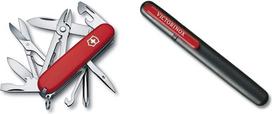 "Victorinox Deluxe Tinker" kišeninis peilis su 17 funkcijų, kryžminiu atsuktuvu, kombinuotomis replėmis, žirklėmis, raudonos spalvos