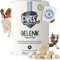 Pets PROTECT sąnarių tabletės šunims, pagamintos Vokietijoje, didelė dozė su žaliosiomis midijomis, MSM, gliukozaminu ir velnio nagais, tinka kaip skanėstas, įvairaus amžiaus šunims, 100 tablečių