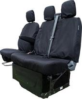 Pritaikyti sėdynių užvalkalai "Ford Transit Custom 2013-2023" vairuotojui ir dvigubam keleiviui Vandeniui atsparūs "Heavy Duty Easy Fit" sėdynių užvalkalai