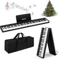 Sulankstoma pianino elektroninė klaviatūra 88 klavišai 128 tonai 180° sulankstoma pianino klaviatūra Elektroninis fortepijonas Daugiafunkcinis fortepijonas