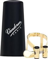 Vandoren LC51GP M/O Bb klarneto ligatūra su plastikiniu dangteliu, auksinė