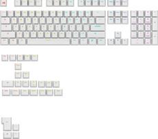 Glorious GPBT Backlit Keycaps, ANSI Layout (US), PBT, Dye-Sub - White
