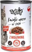 Tuftuf TUF TUF Pieces of meat in sauce with beef - wet cat food - 415g