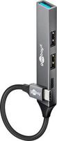 Goobay Slim 4-Port USB Hub, USB-C to USB-C/USB-A, 5Gbit/s | 74459 74459 | 4040849744594