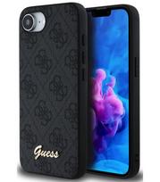 Juodas dėklas Apple iPhone 16E / 17E telefonui "Guess 4G Script Logo MagSafe Case"