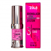 Zola laminavimo kompozicija blakstienoms ir antakiams Nr.3 "Keratino serumas", 10 ml