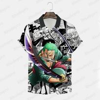 One Piece Roronoa Zoro Shirt For Men Fashion T-shirt Y2k Monkey D Luffy Streetwear New Anime High Quality Clothing Men's 5XL S
