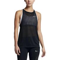 Nike apvalios kaklo patogios berankovės sportinės liemenės moterims, juodos 831779-011 XL