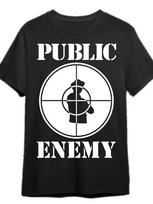 Public Enemy Logotipo medvilniniai marškinėliai | Dideli vyriški, trumpomis rankovėmis, 100% medvilnė S gray
