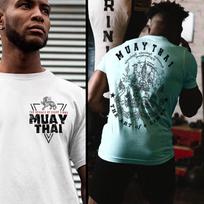 Muay Thai marškinėliai Tailando boksas Kickboxingas Kovos menai Muay Thai kovotojas Baltas 2XL