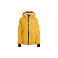 Adidas Terrex Techrock 3 sluoksnių iš perdirbto nailono Rain.Rdy striukė Laisva su raidžių spaudiniu su gobtuvu ilgomis rankovėmis Striukė vyriška Geltona IB1086 M
