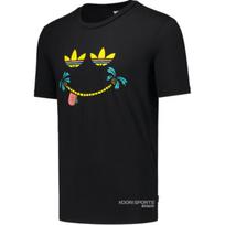 Adidas Originals Kasdieniniai apvalios apykaklės sportiniai trumparankoviai marškinėliai Vyriški Viršutiniai drabužiai Juodi CF5832 S black