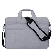 Shockproof Shoulder & Messenger Laptop Bag (13-17 inch) - Multi-use Handbag & Gift Bag five-sided airbag model; 14 inches šviesiai pilka spalva