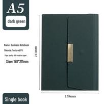 A5 Tri-Fold Notebook Gift Box Set with Custom High-Value Engraving Tri-fold Notebook tamsiai žalia spalva