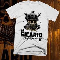 Gangster t-shirt Assassin Hitman Street Hustle sicario mobster mafioso white tee 4XL