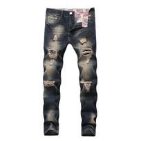 Men's Nostalgic Ripped Slim Straight Jeans 928 models, 36
