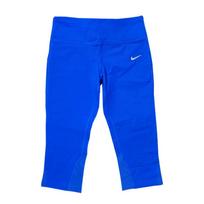 Nike kvėpuojantys greitai džiūstantys tamprios septyniosios sportinės kelnės moterims mėlynos 644889-480 S